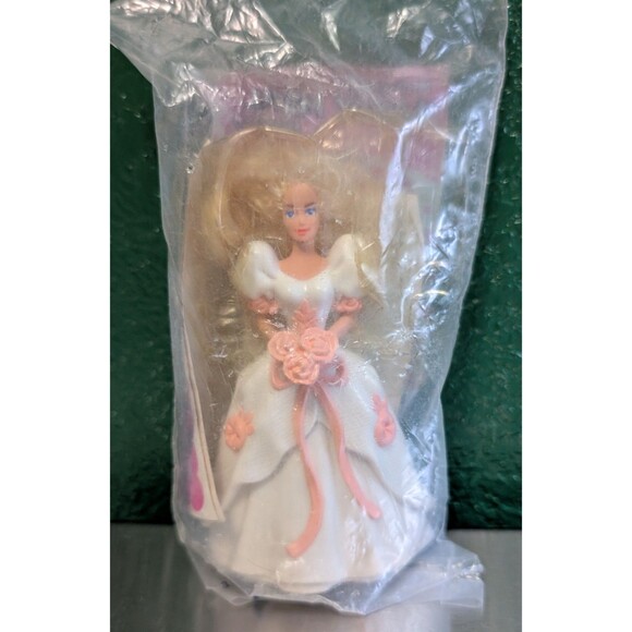 McDonald's Barbie Romantic Bride Happy Meal Toy Mattel Style Hair Vtg 1992 NIP - Picture 1 of 3